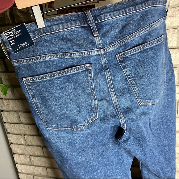 J. Crew Mid Rise Button Fly Flare Crop Jeans - Picture 6 of 7